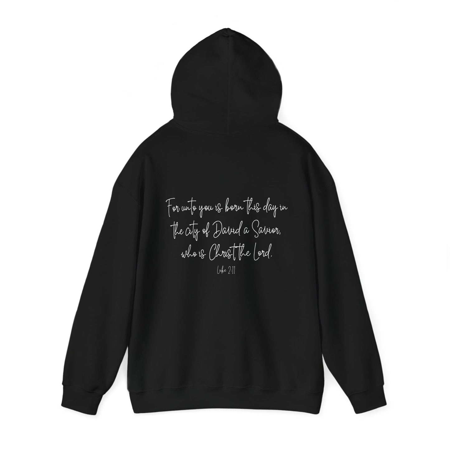 Luke 2:11 Manger Hooded Sweatshirt