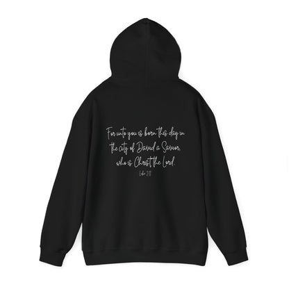 Luke 2:11 Manger Hooded Sweatshirt