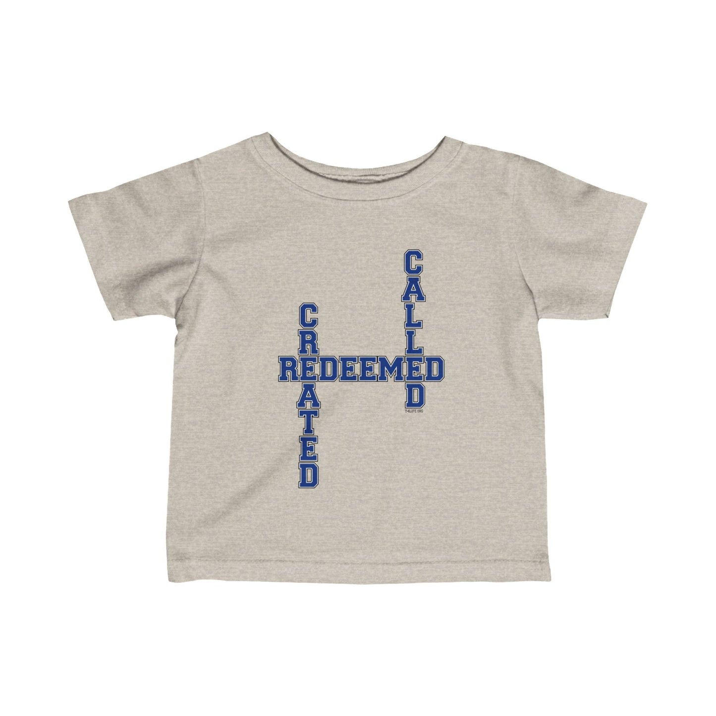 Varsity Created, Redeemed, Called Crossword Infant Jersey Tee