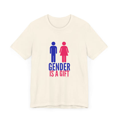 "Gender is a Gift" (full bodies) Unisex Jersey Short Sleeve Tee