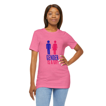 "Gender is a Gift" (full bodies) Unisex Jersey Short Sleeve Tee