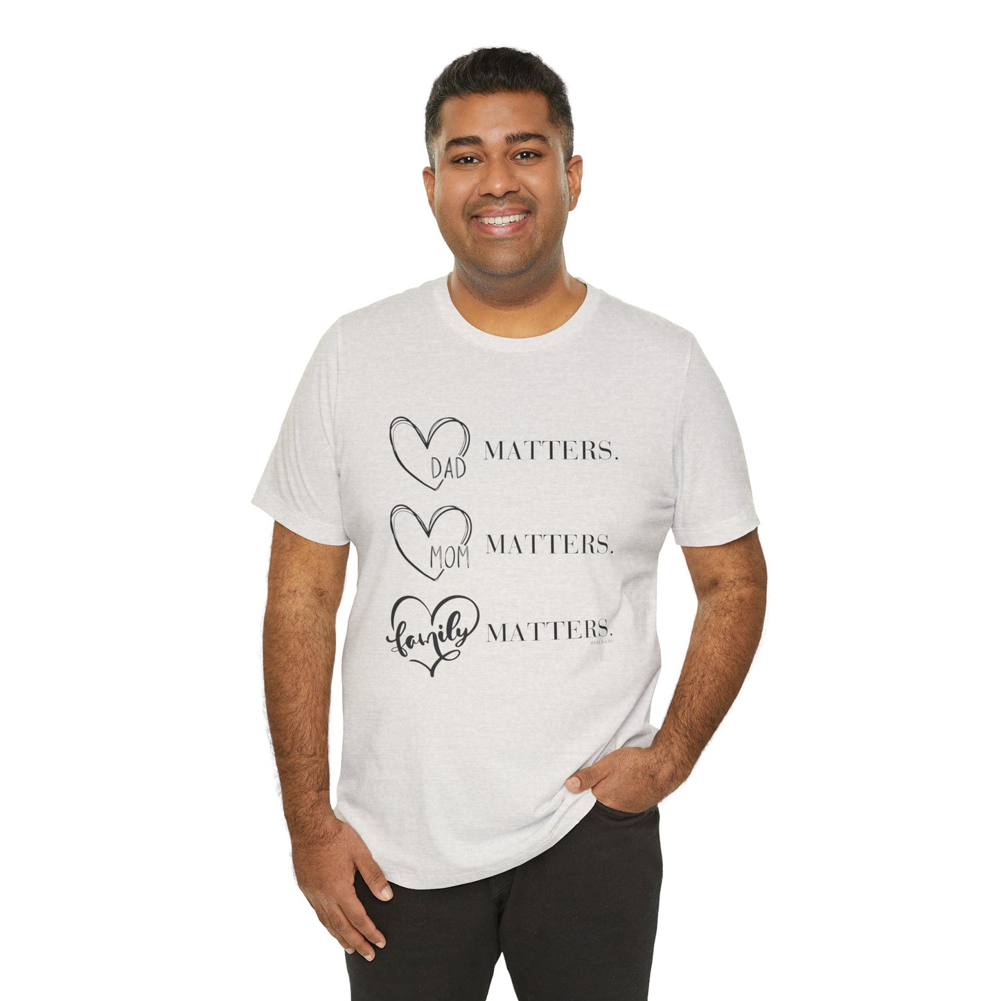 "Family Matters" (black print) Unisex Jersey Short Sleeve Tee