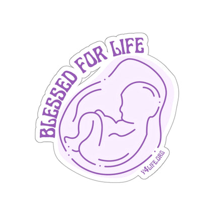 Blessed For Life Purple Kiss-Cut Sticker