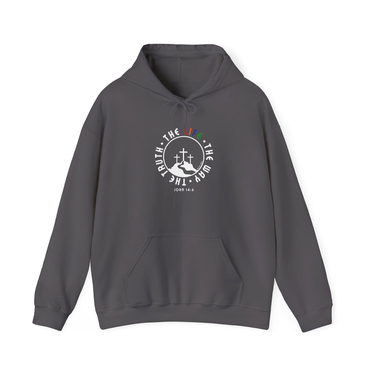 John 14:6 Multicolor Hooded Sweatshirt