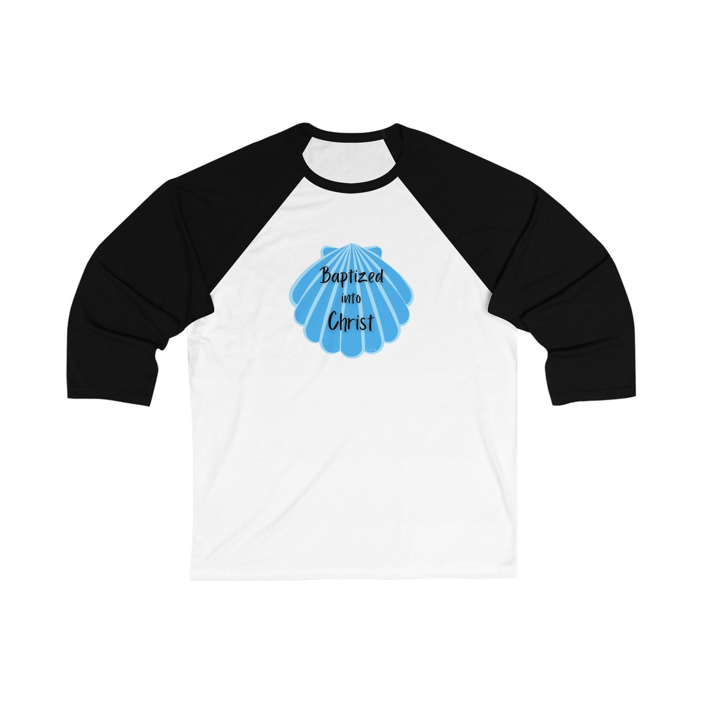 "Baptized into Christ" Unisex 3/4 Sleeve Baseball Tee