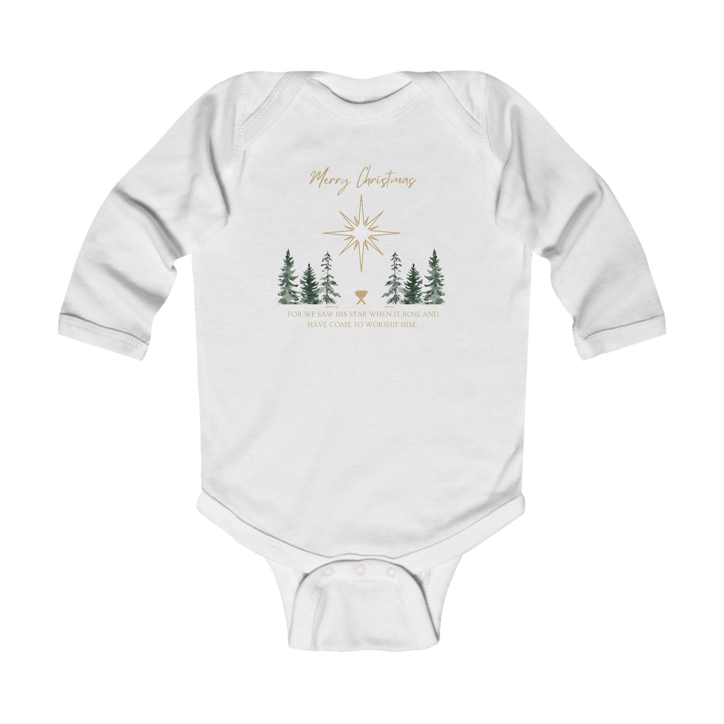 Merry Christmas Infant Long Sleeve Bodysuit