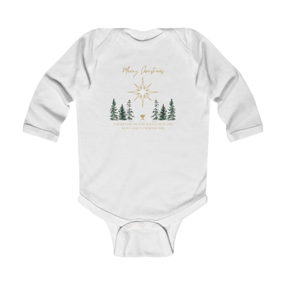 Merry Christmas Infant Long Sleeve Bodysuit
