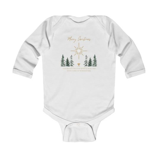Merry Christmas Infant Long Sleeve Bodysuit
