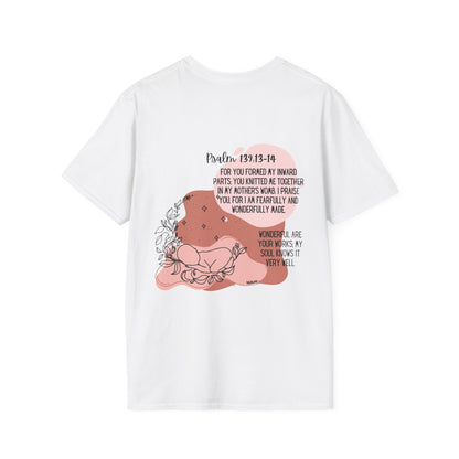 Psalm 139 Peach Unisex Softstyle T-Shirt