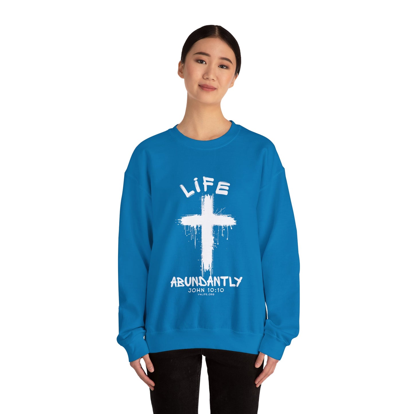 Life Abundantly Single Color Crewneck Sweatshirt