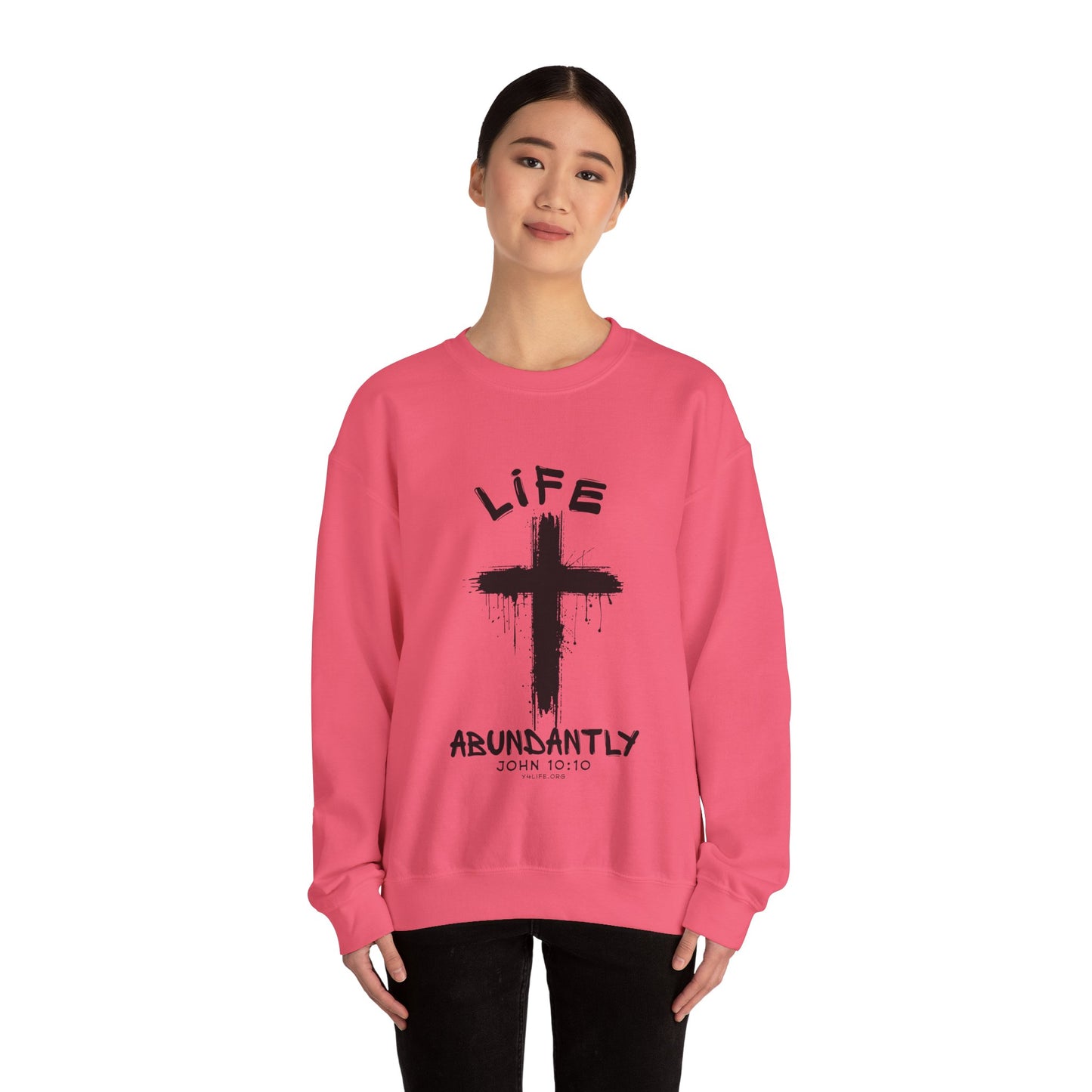 Life Abundantly Single Color Crewneck Sweatshirt