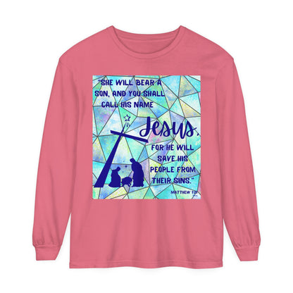 Matthew 1:21 Long Sleeve Tee