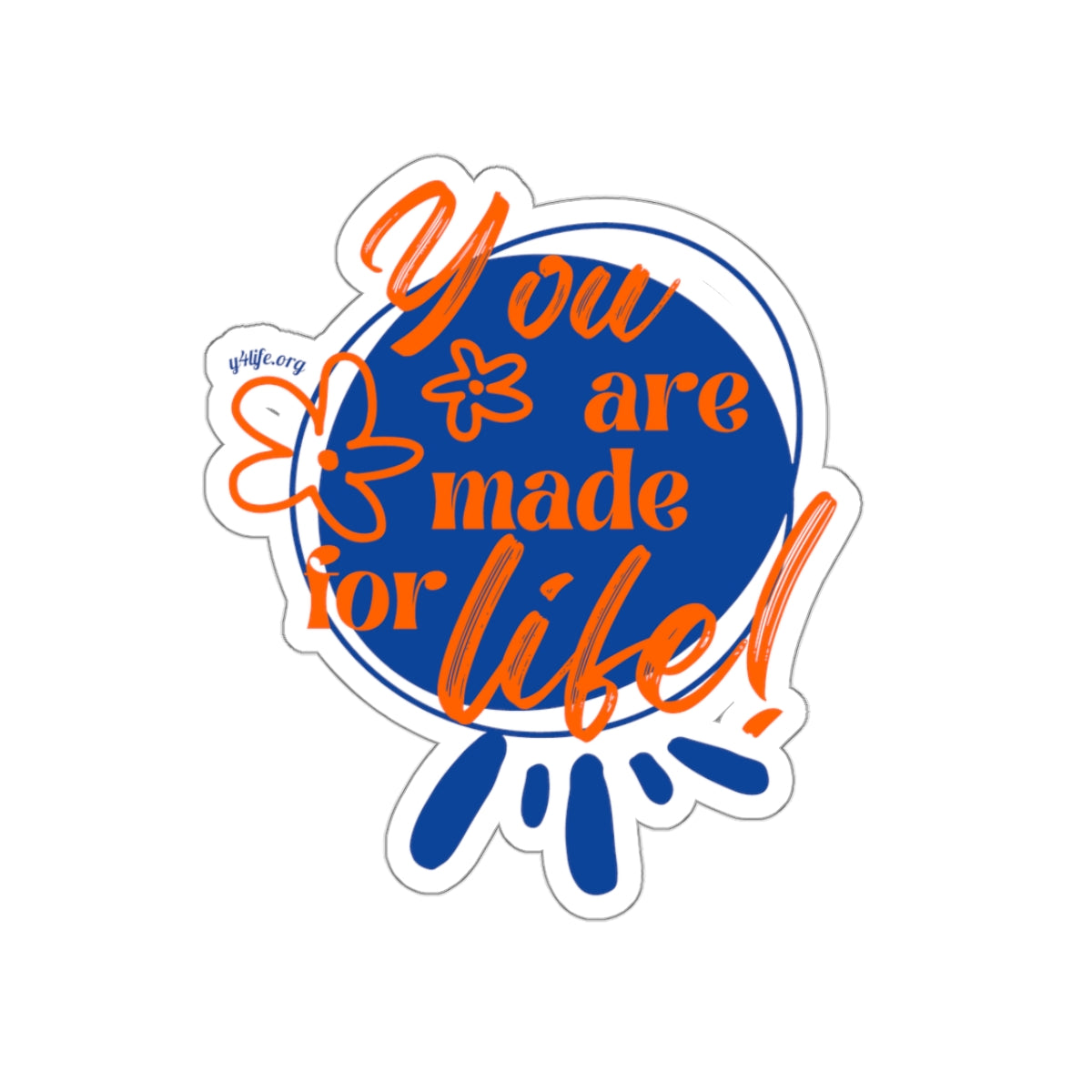 Made for Life Blue Kiss-Cut Sticker