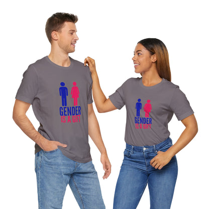 "Gender is a Gift" (full bodies) Unisex Jersey Short Sleeve Tee