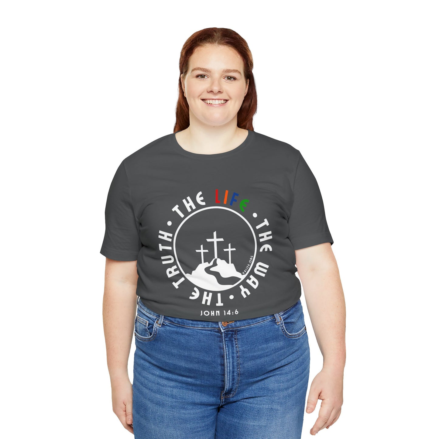 John 14:6 Multicolor Short Sleeve Tee