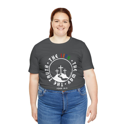 John 14:6 Multicolor Short Sleeve Tee