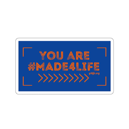 #Made4Life Blue Kiss-Cut Sticker