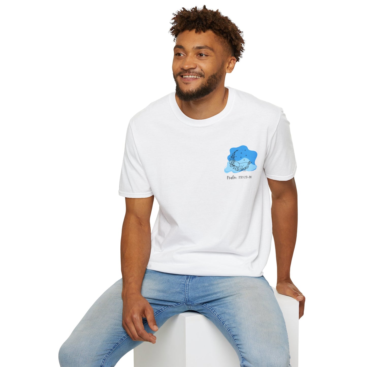 Psalm 139 Blue Unisex Softstyle T-Shirt