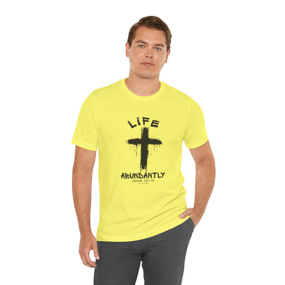 Life Abundantly Single Color Short Sleeve Tee