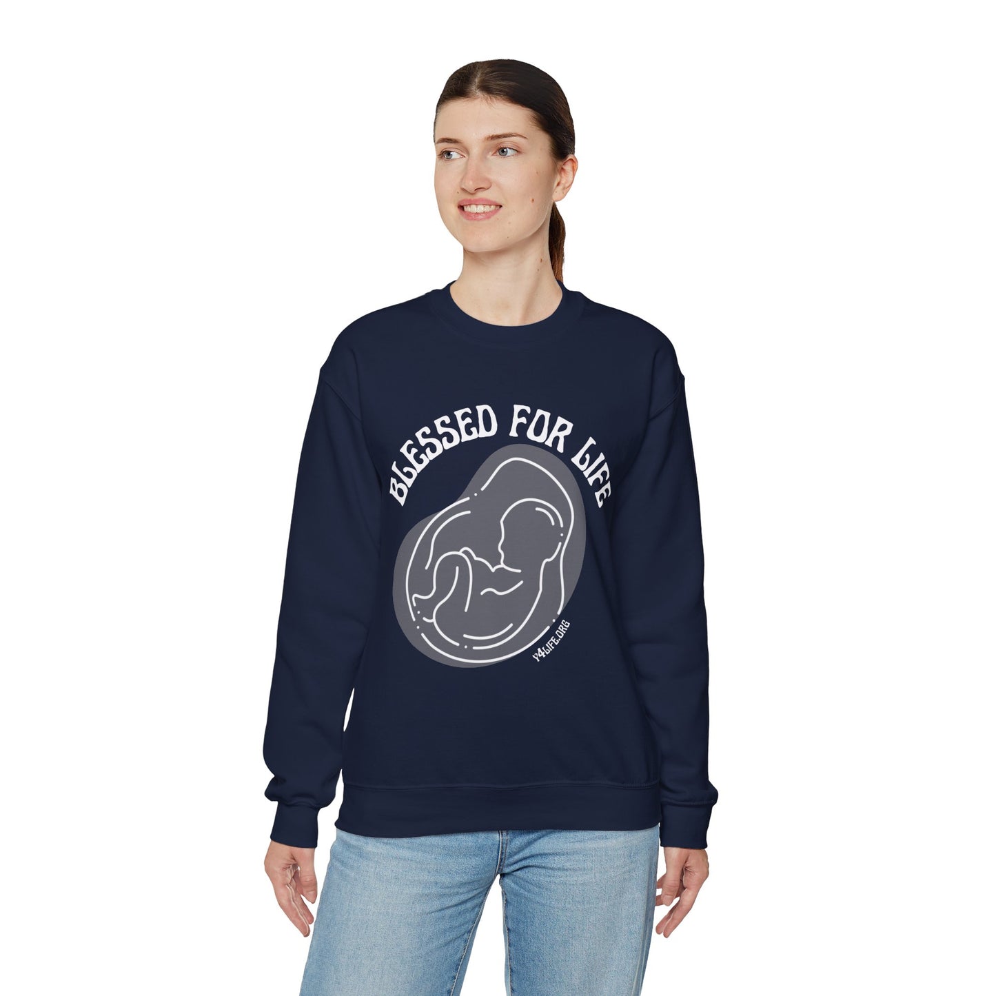 Blessed For Life Unisex Heavy Blend™ Crewneck Sweatshirt