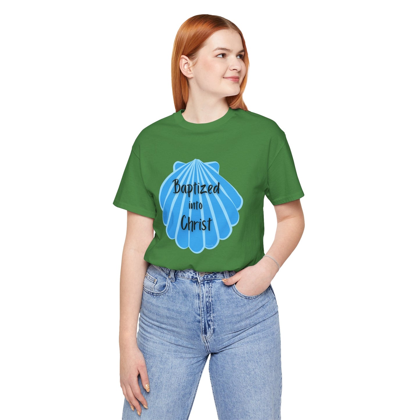 "Baptized into Christ" Unisex Jersey Short Sleeve Tee