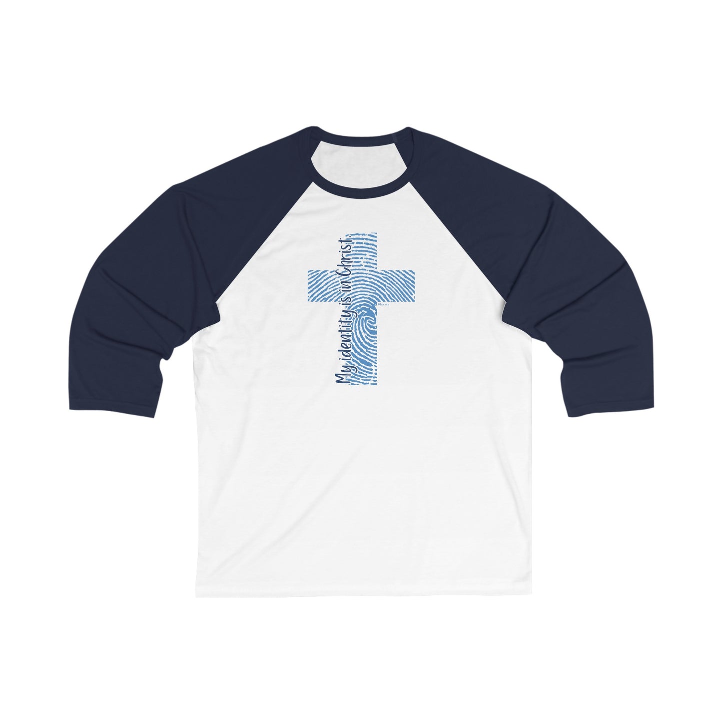 "My Identity is in Christ" Unisex 3/4 Sleeve Baseball Tee
