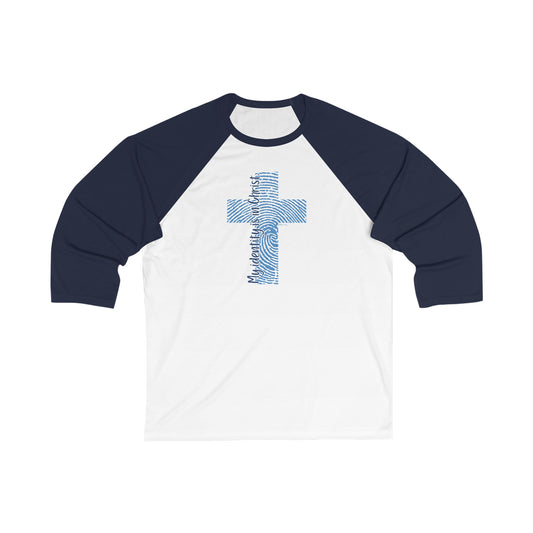"My Identity is in Christ" Unisex 3/4 Sleeve Baseball Tee