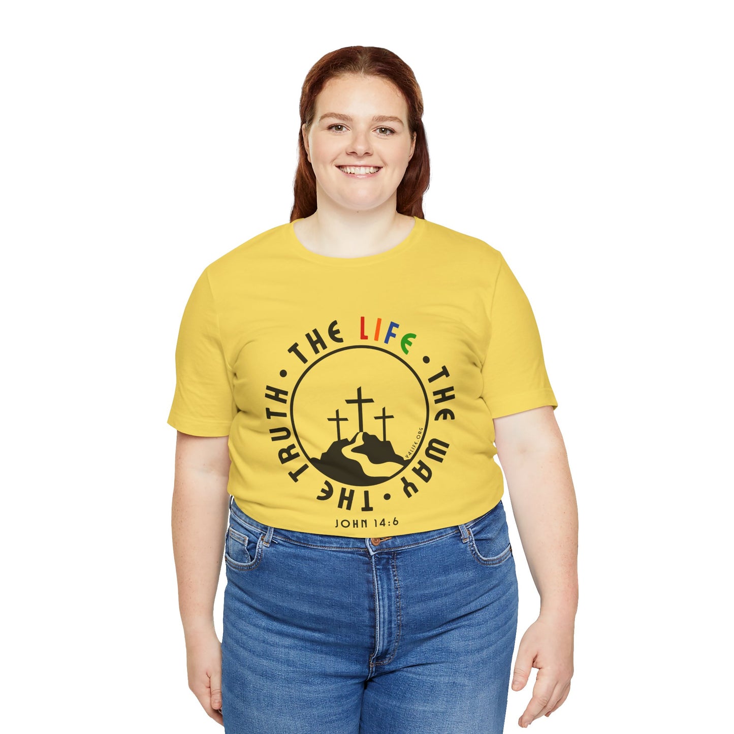 John 14:6 Multicolor Short Sleeve Tee