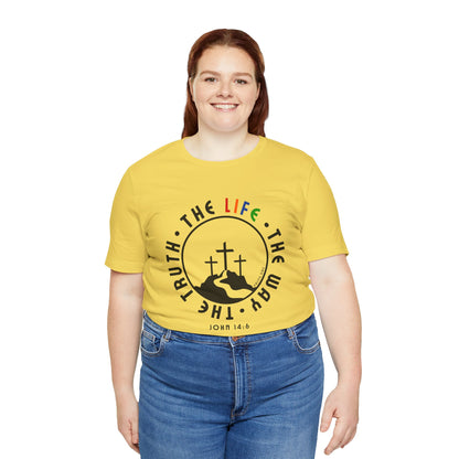 John 14:6 Multicolor Short Sleeve Tee