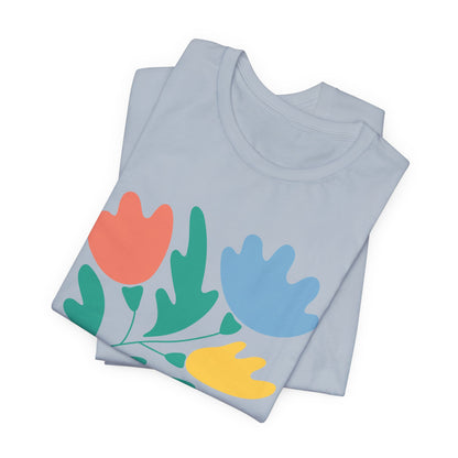 "Motherhood is my Vocation" (three flowers) Unisex Jersey Short Sleeve Tee