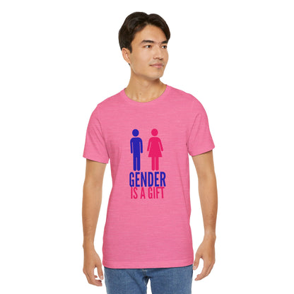 "Gender is a Gift" (full bodies) Unisex Jersey Short Sleeve Tee