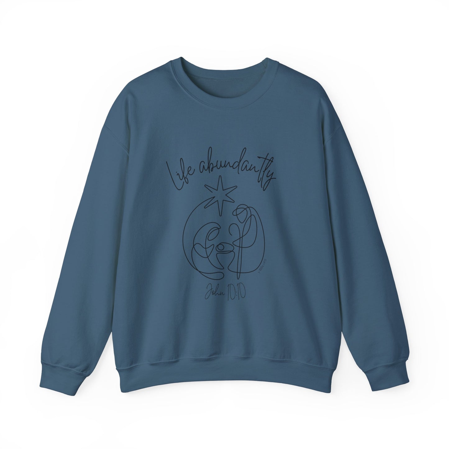 Life Abundantly Line Art Crewneck Sweatshirt