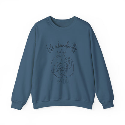 Life Abundantly Line Art Crewneck Sweatshirt