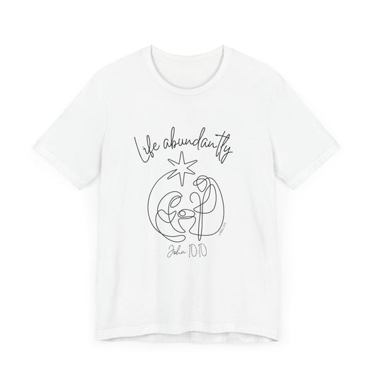 Life Abundantly Line Art Short Sleeve Tee