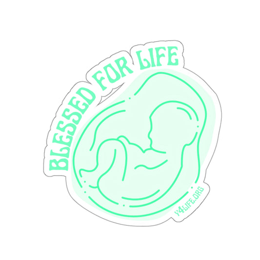 Blessed For Life Mint Kiss-Cut Sticker