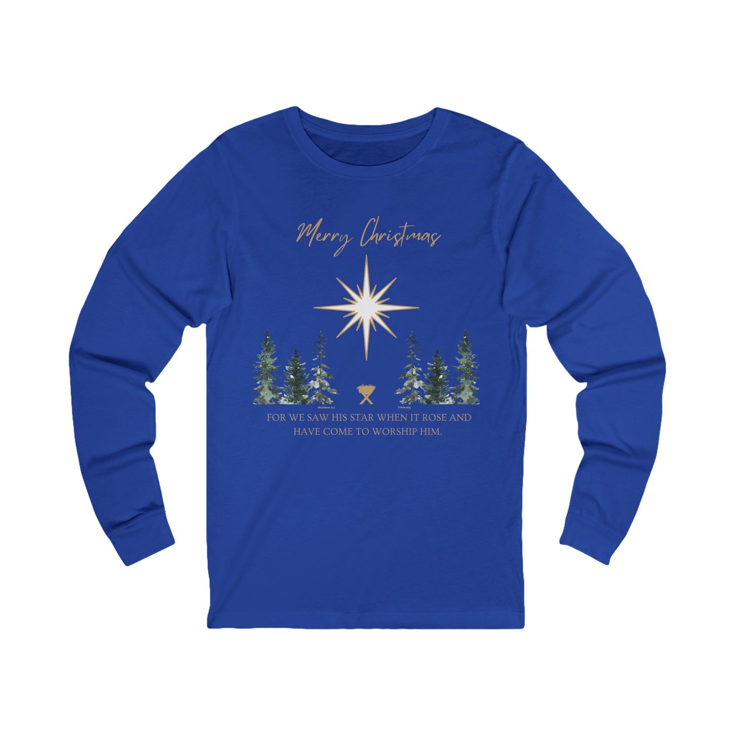 Merry Christmas Jersey Long Sleeve Tee