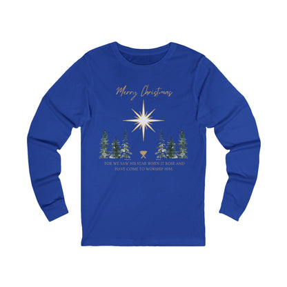 Merry Christmas Jersey Long Sleeve Tee