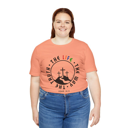 John 14:6 Multicolor Short Sleeve Tee
