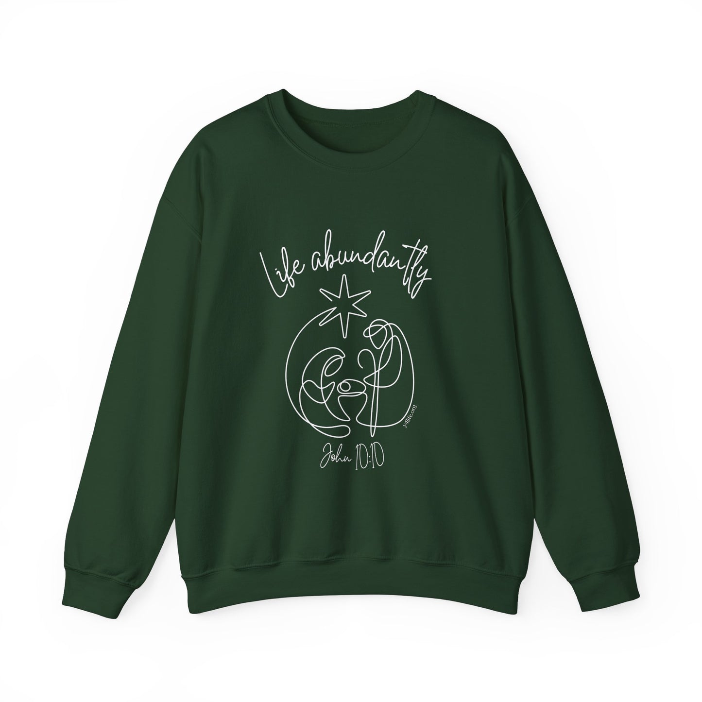 Life Abundantly Line Art Crewneck Sweatshirt