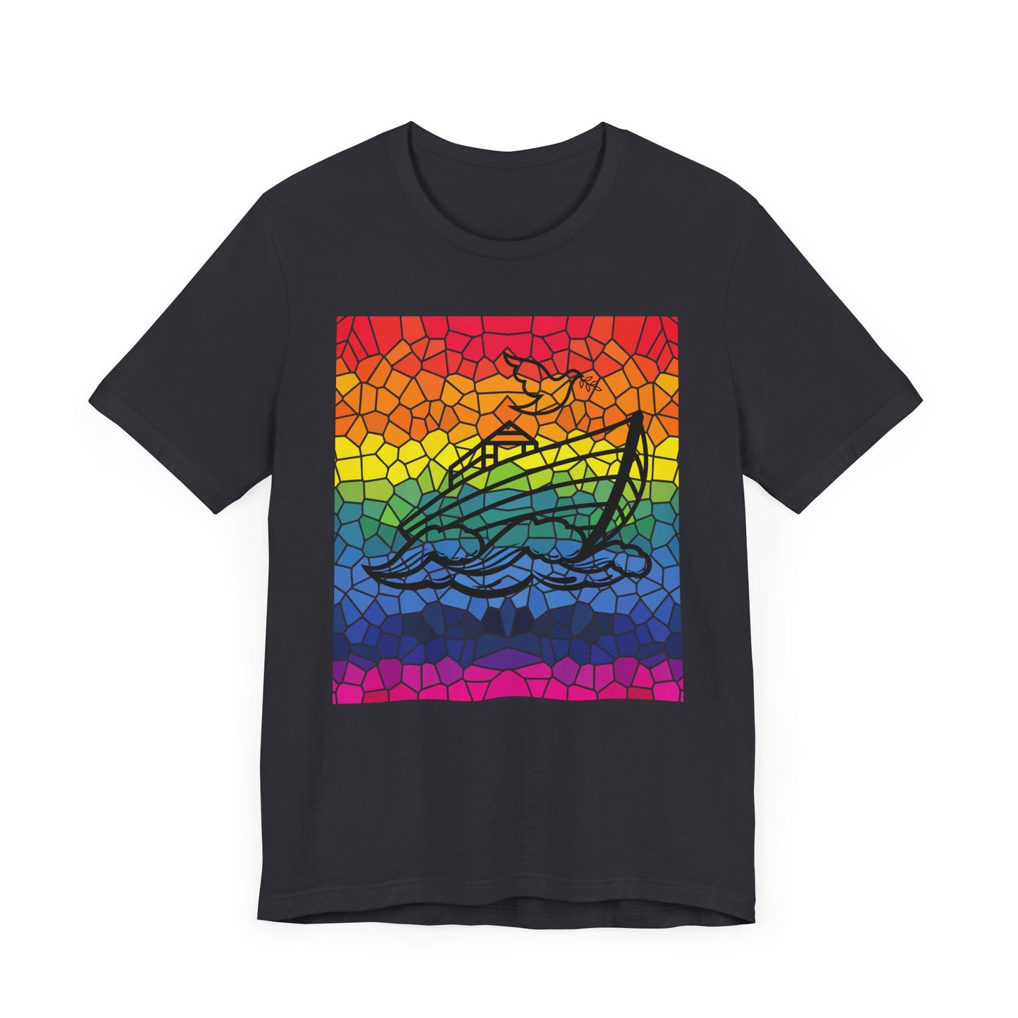 Noah's Ark Stained Glass Unisex Jersey Short Sleeve Tee