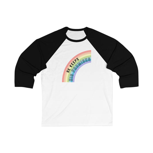 "He Keeps His Promises" Unisex 3/4 Sleeve Baseball Tee