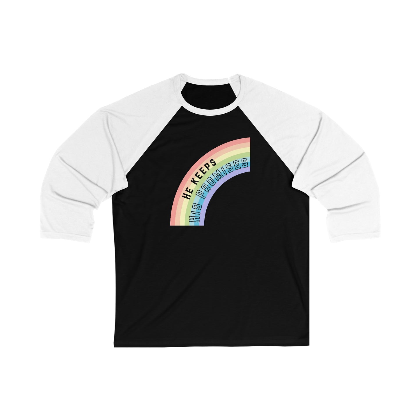 "He Keeps His Promises" Unisex 3/4 Sleeve Baseball Tee