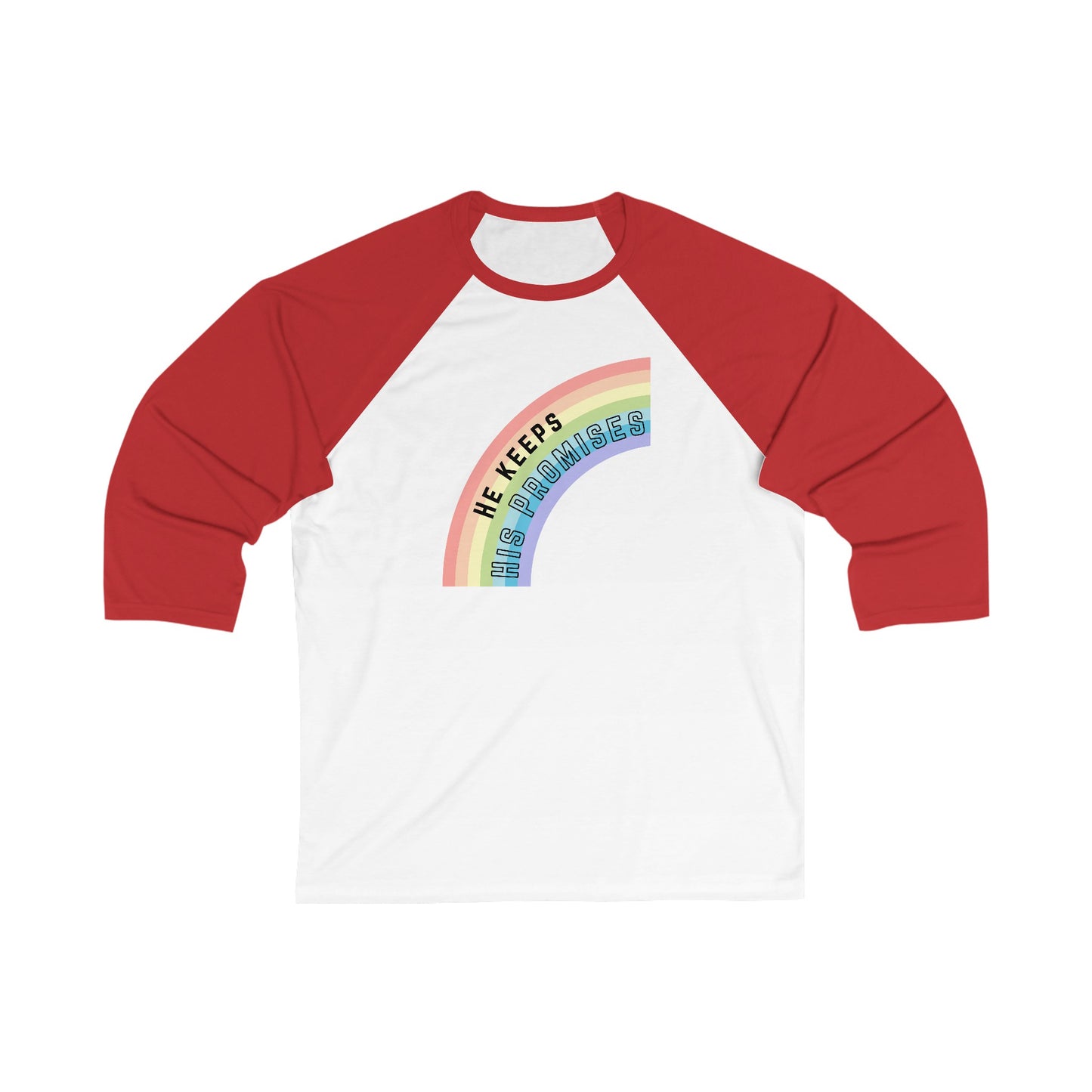 "He Keeps His Promises" Unisex 3/4 Sleeve Baseball Tee