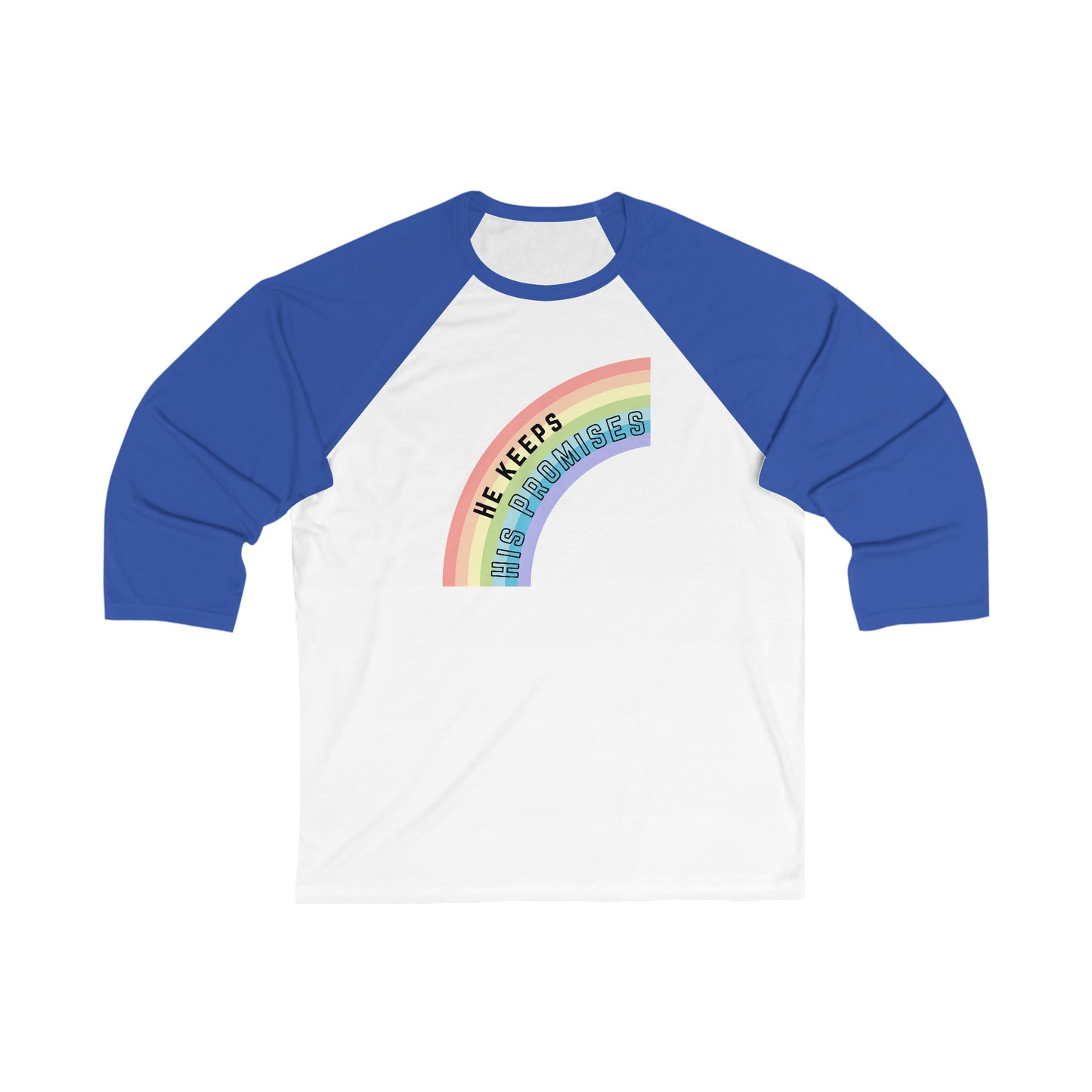 "He Keeps His Promises" Unisex 3/4 Sleeve Baseball Tee