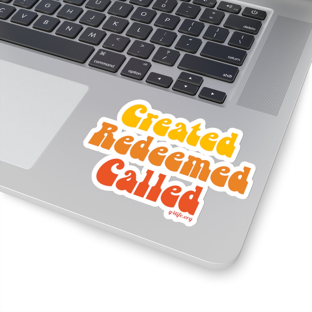 Retro Created, Redeemed, Called Warm Kiss-Cut Sticker