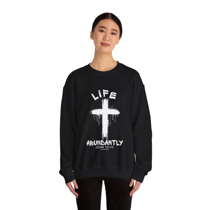 Life Abundantly Single Color Crewneck Sweatshirt