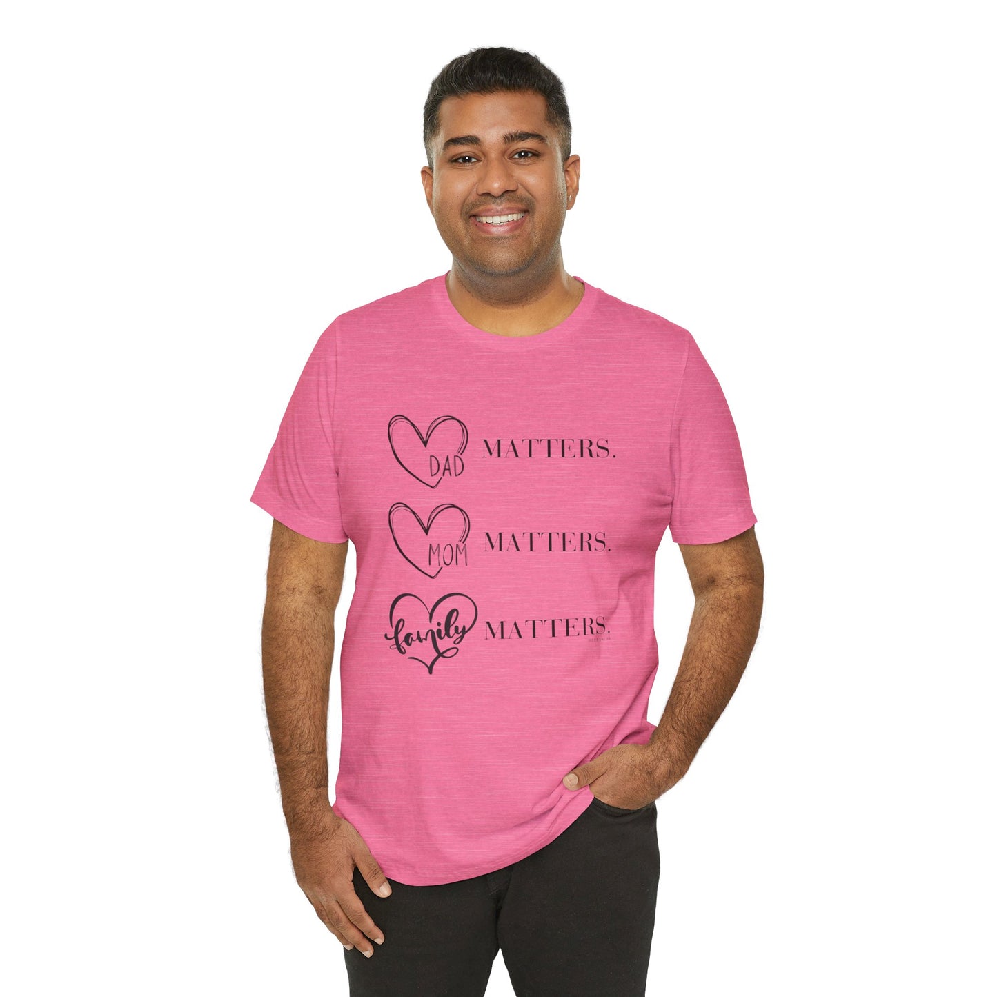 "Family Matters" (black print) Unisex Jersey Short Sleeve Tee