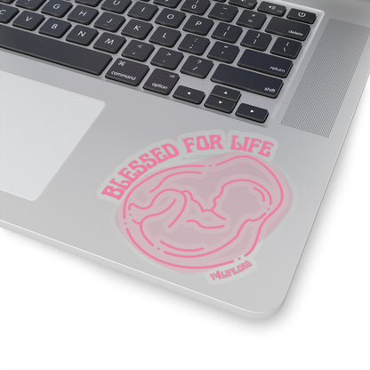 Blessed For Life Pink Kiss-Cut Sticker