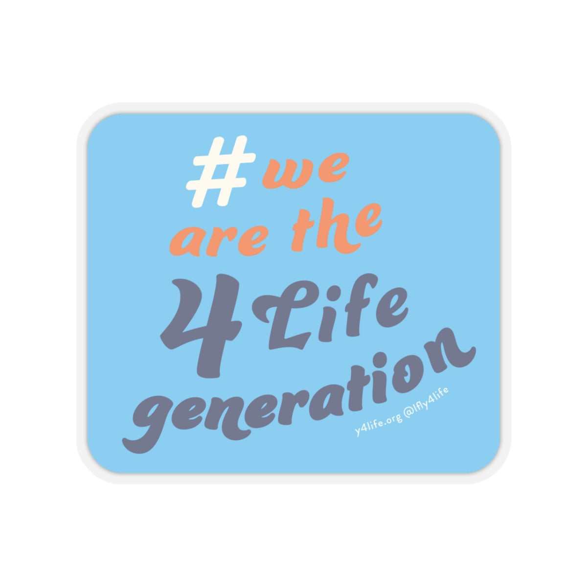 #4LifeGeneration Dark Blue Kiss-Cut Sticker