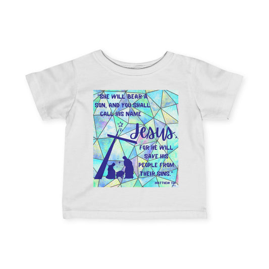 Matthew 1:21 Infant Short Sleeve Tee